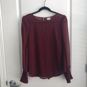 Sheer Stripped Blouse